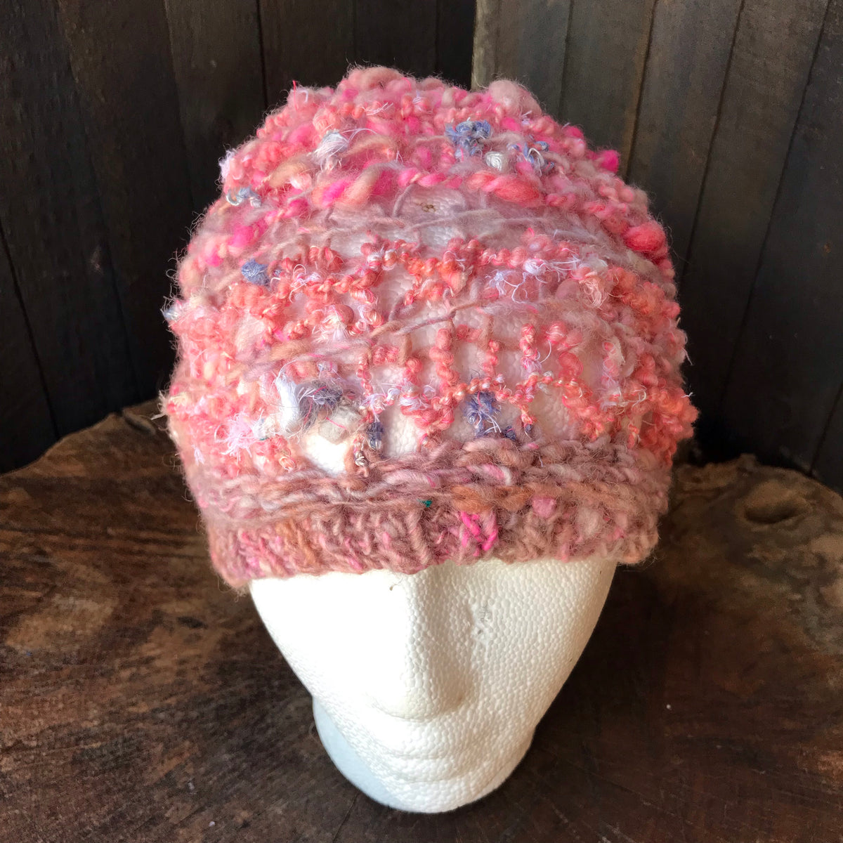 Pink knitted woman hat | Tuque rose en tricot|16”-21” - Mynoush