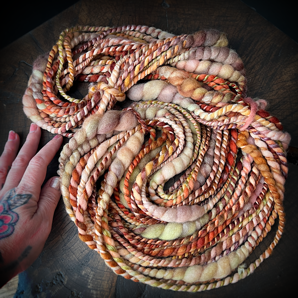 Golden Spring mini twist yarn