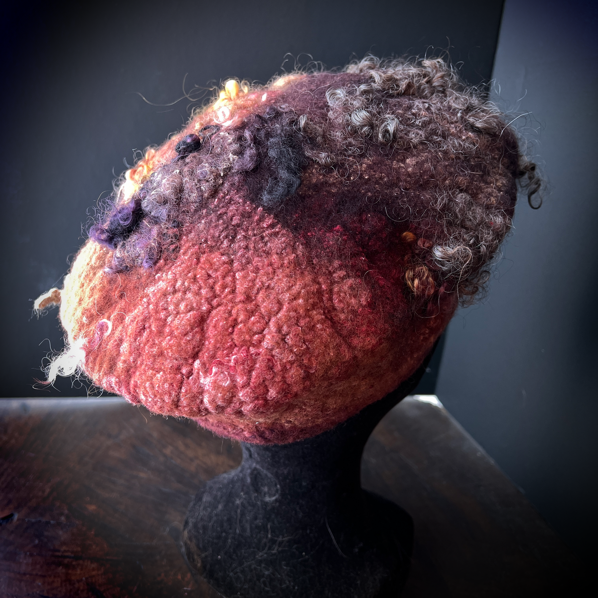 Merino silk beret 21“ 1/4