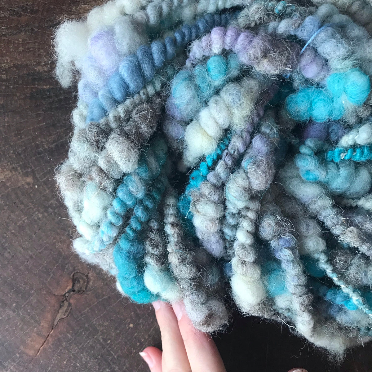 Blue hand spun yarn 100g 16y - Mynoush