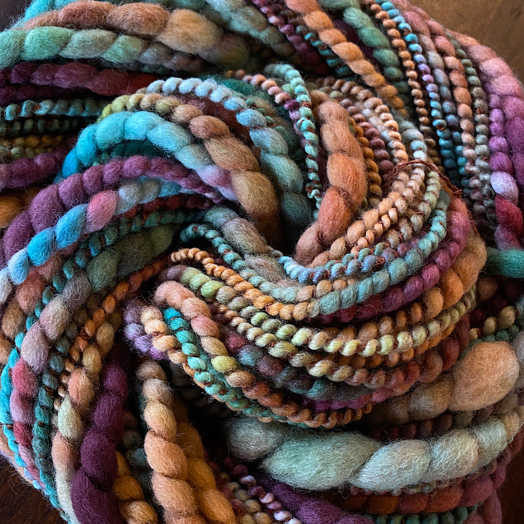 Early fall knitting merino yarn