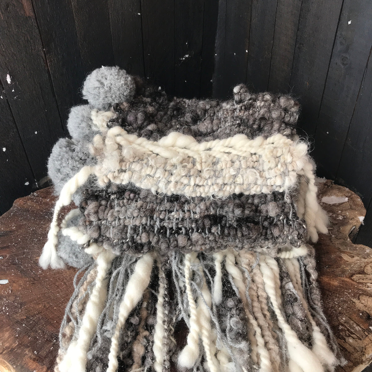 Giant Grey scarf 100% Wool - Foulard Géant 100% laine gris - Mynoush