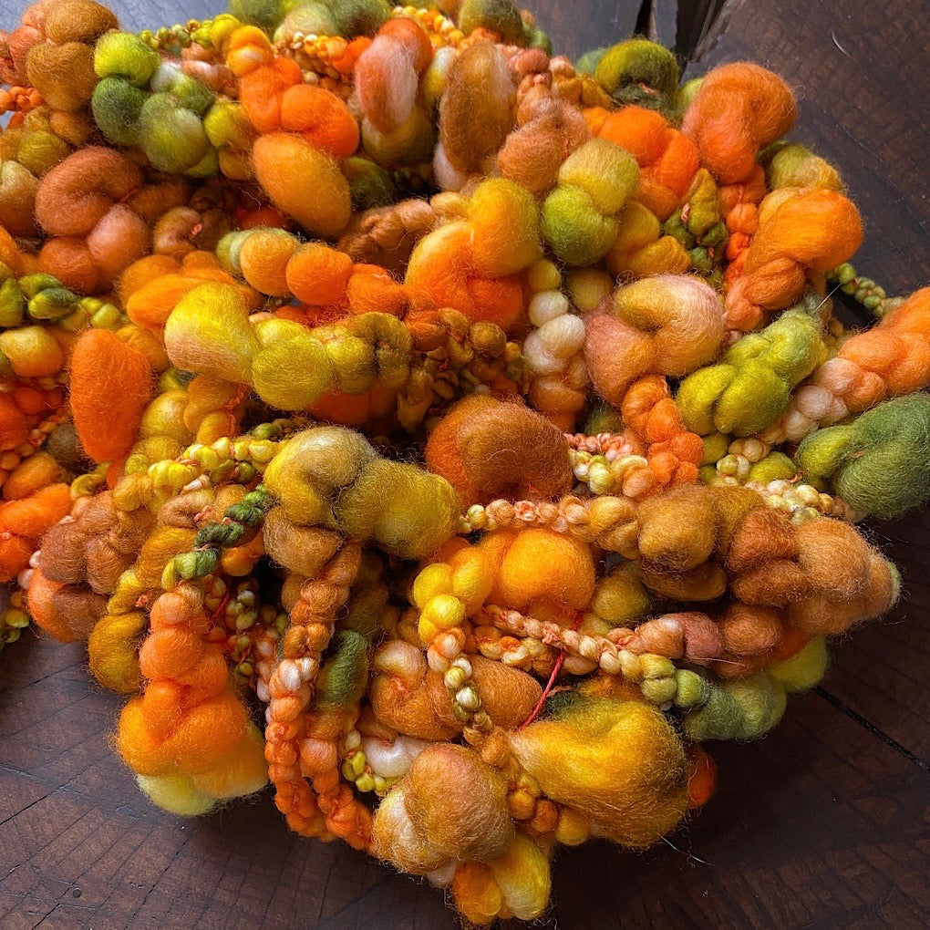 CUSTOM Fresh carrots Jumbo boucle Art yarn