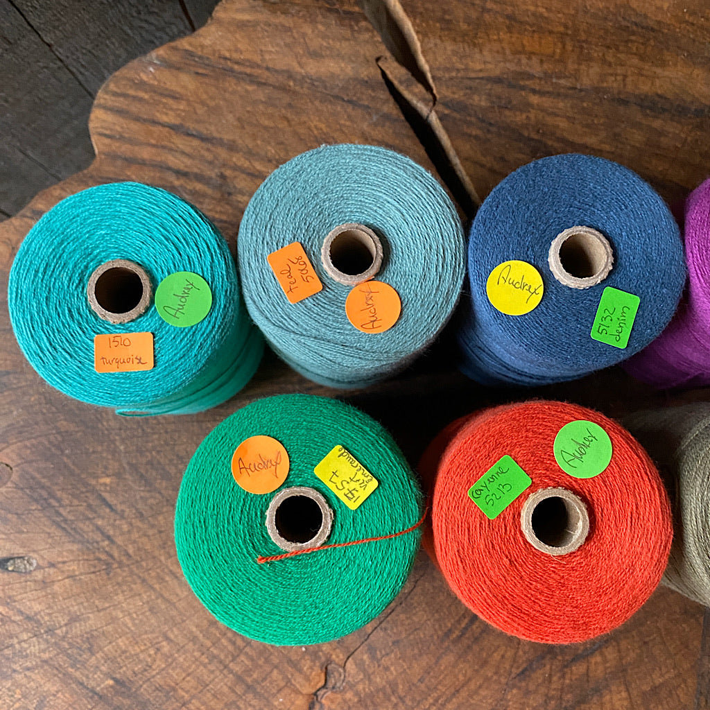 Weaving cotton thread for Audrey