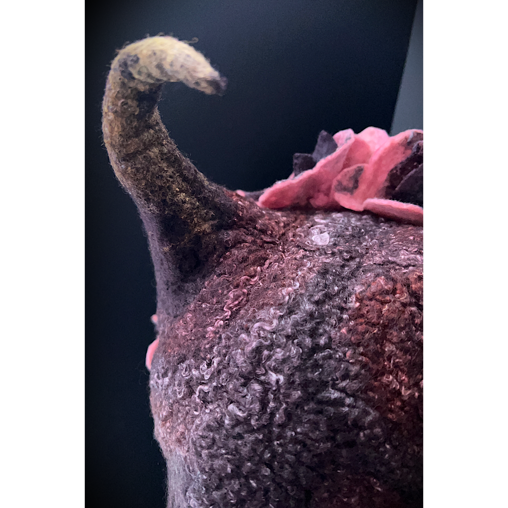 Felted fairy horns hood size small