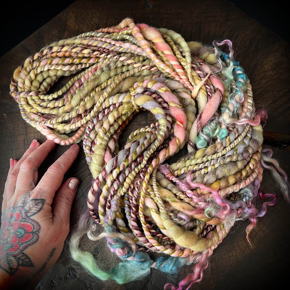 Golden Spring mini twist yarn