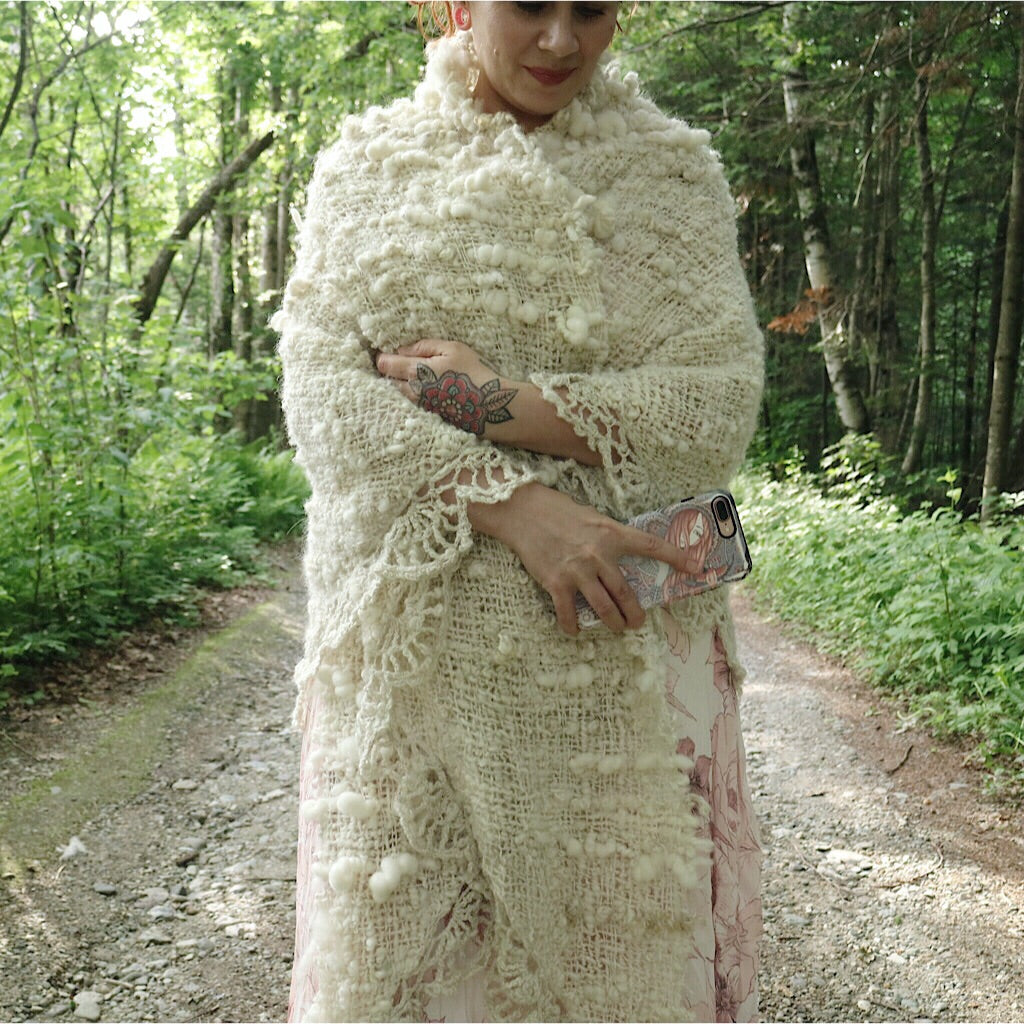 Wool wedding shawl