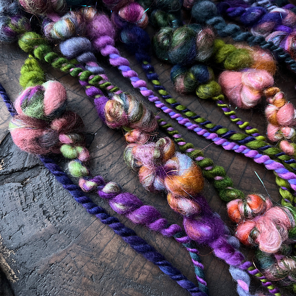 Roses and licorice art yarn