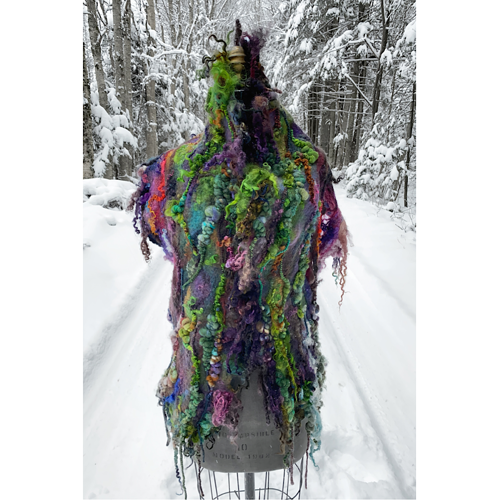 Crépuscule Felted scarf