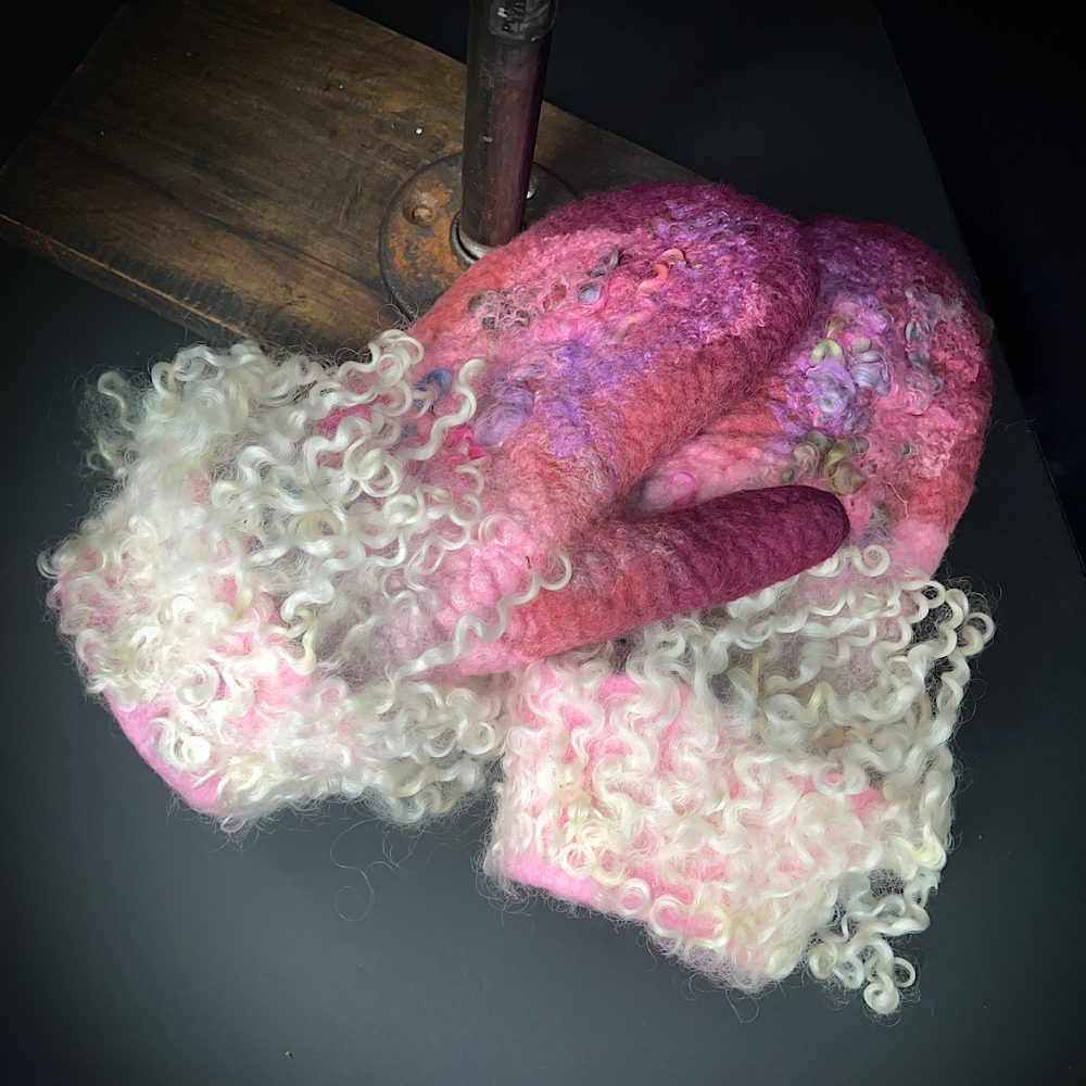 Felted mittens size small medium