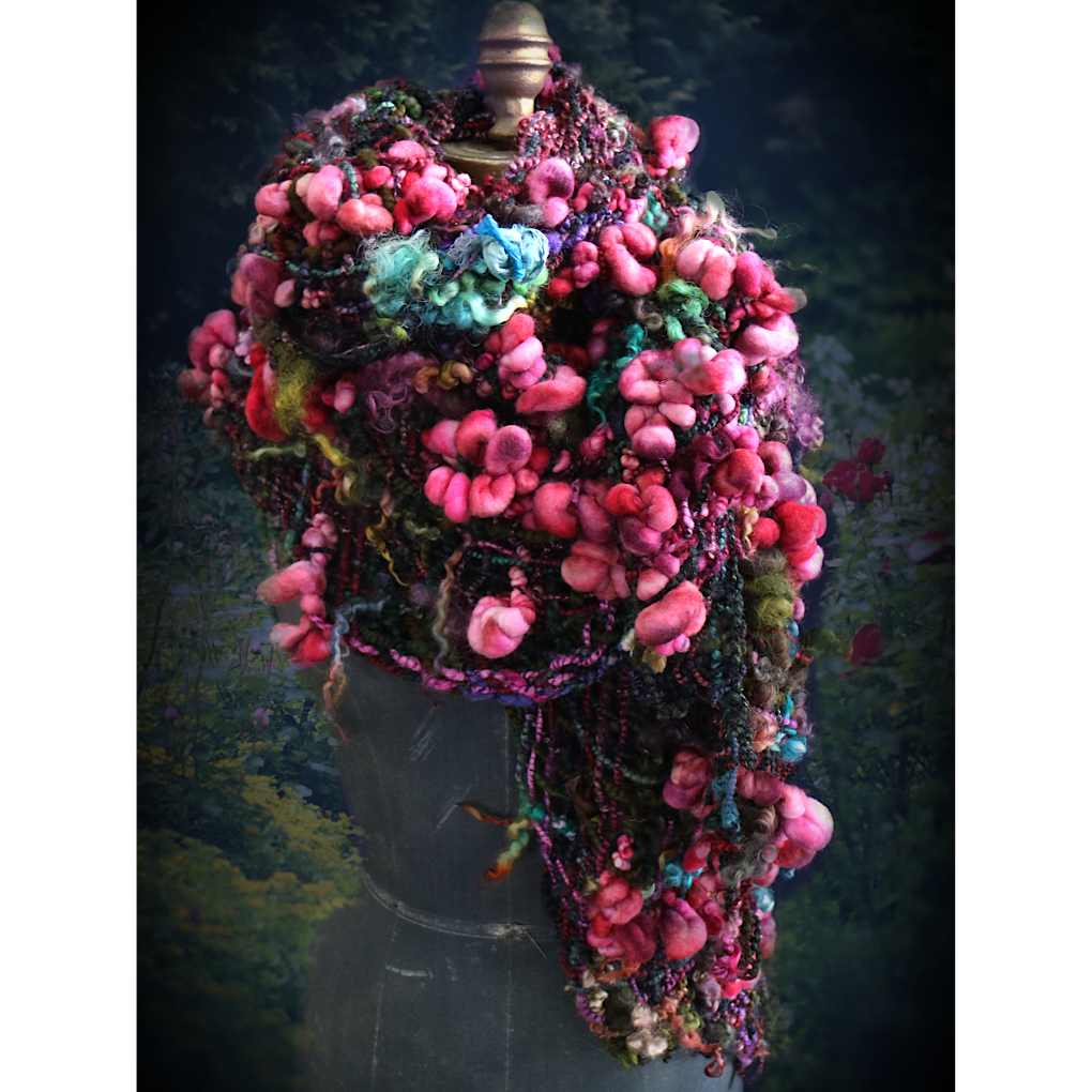 Kiss from a Rose merino silk Shawl