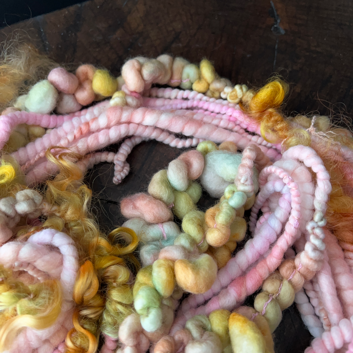 Honey bee signature art yarn