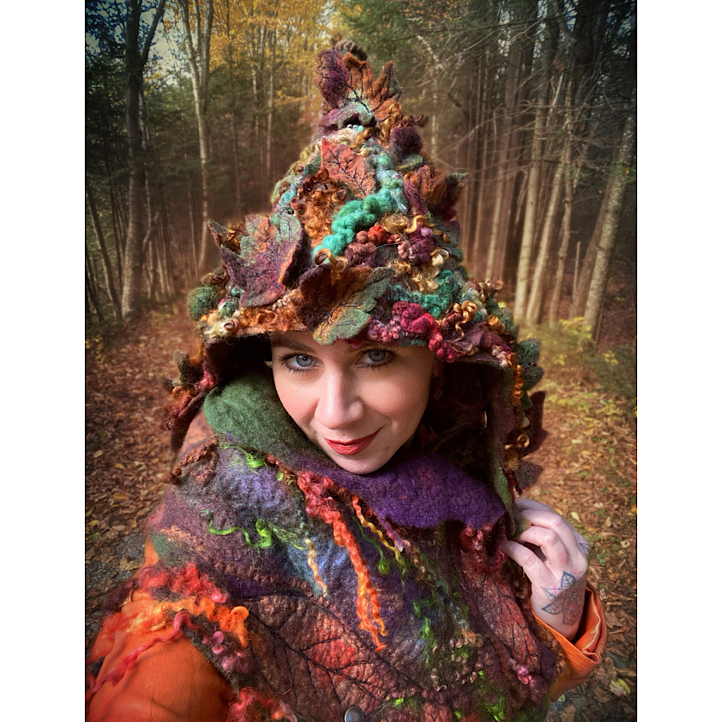 Legend of Fall Fairy felted hood