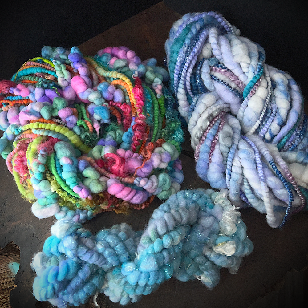 Sweet blues - set of jumbo art yarn