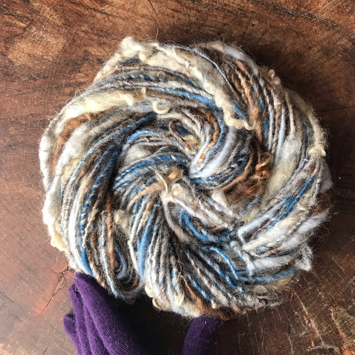 Blue grey art yarn 100g 55y - Mynoush