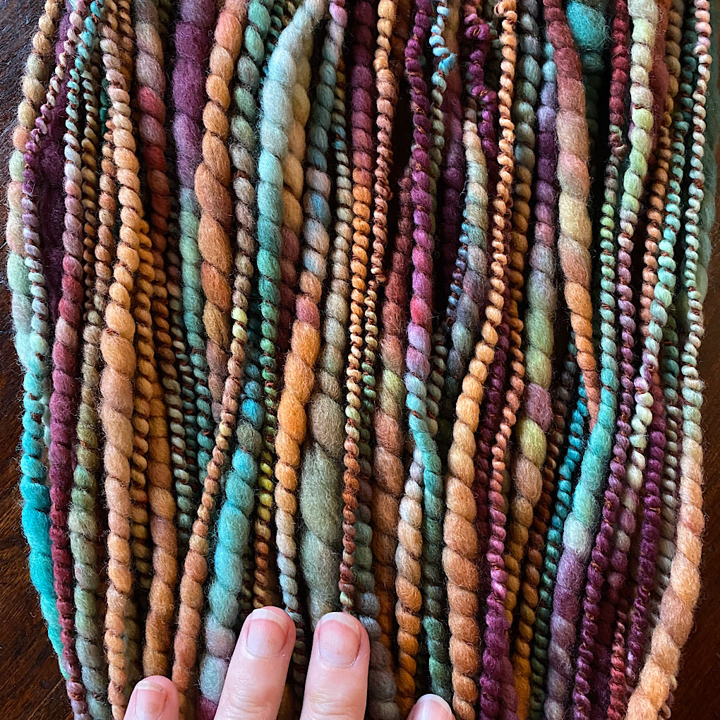 Early fall knitting merino yarn