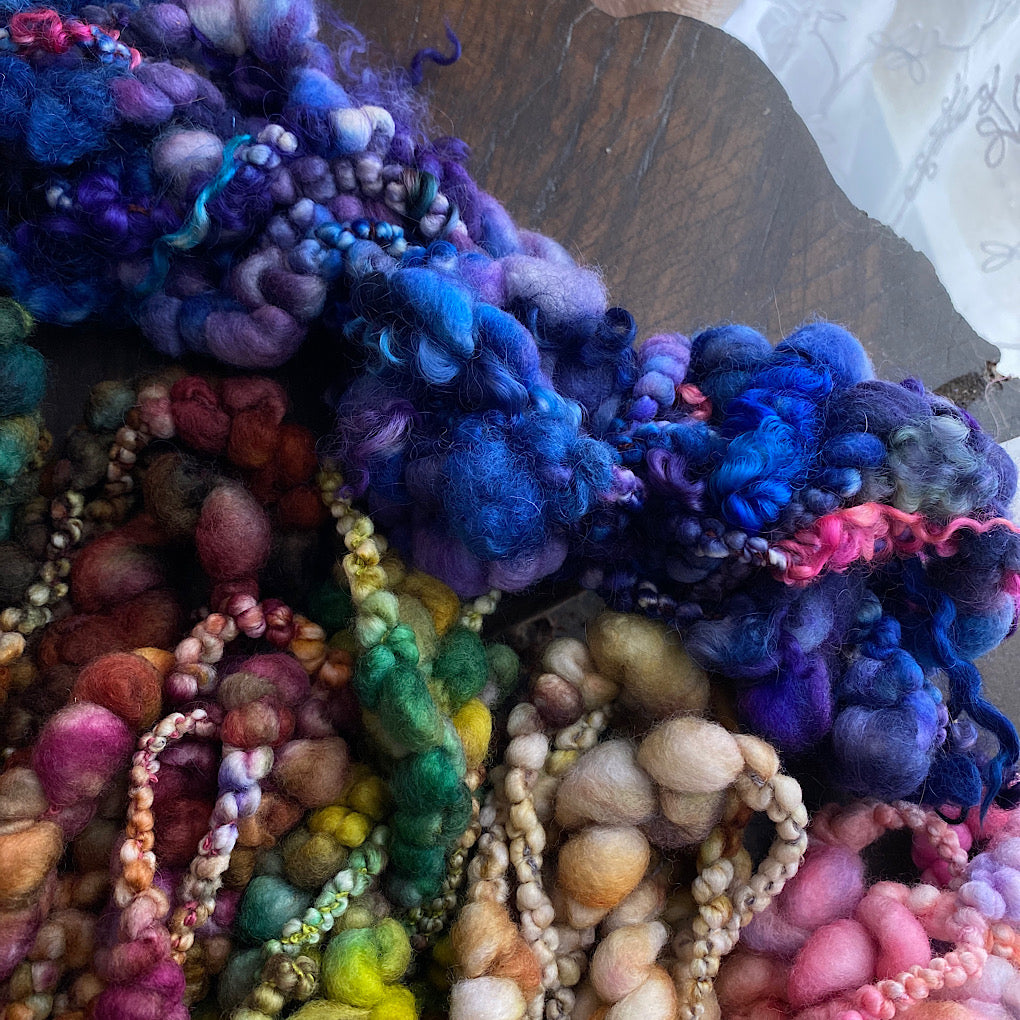 Large lots of mini art yarn - weaver kit