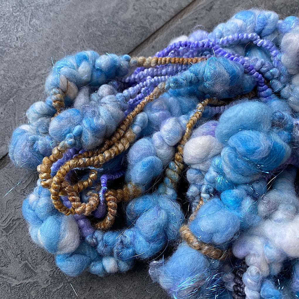 Midnight Snow merino Art yarn