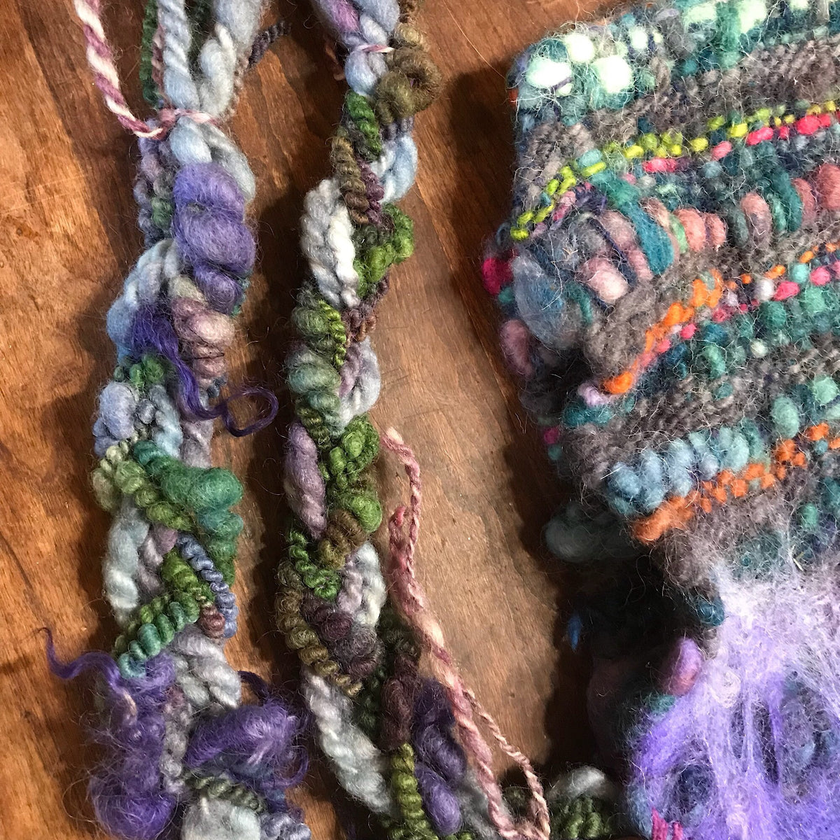 Blue hood hat with felt, fairy hat, hand woven - One size - Mynoush