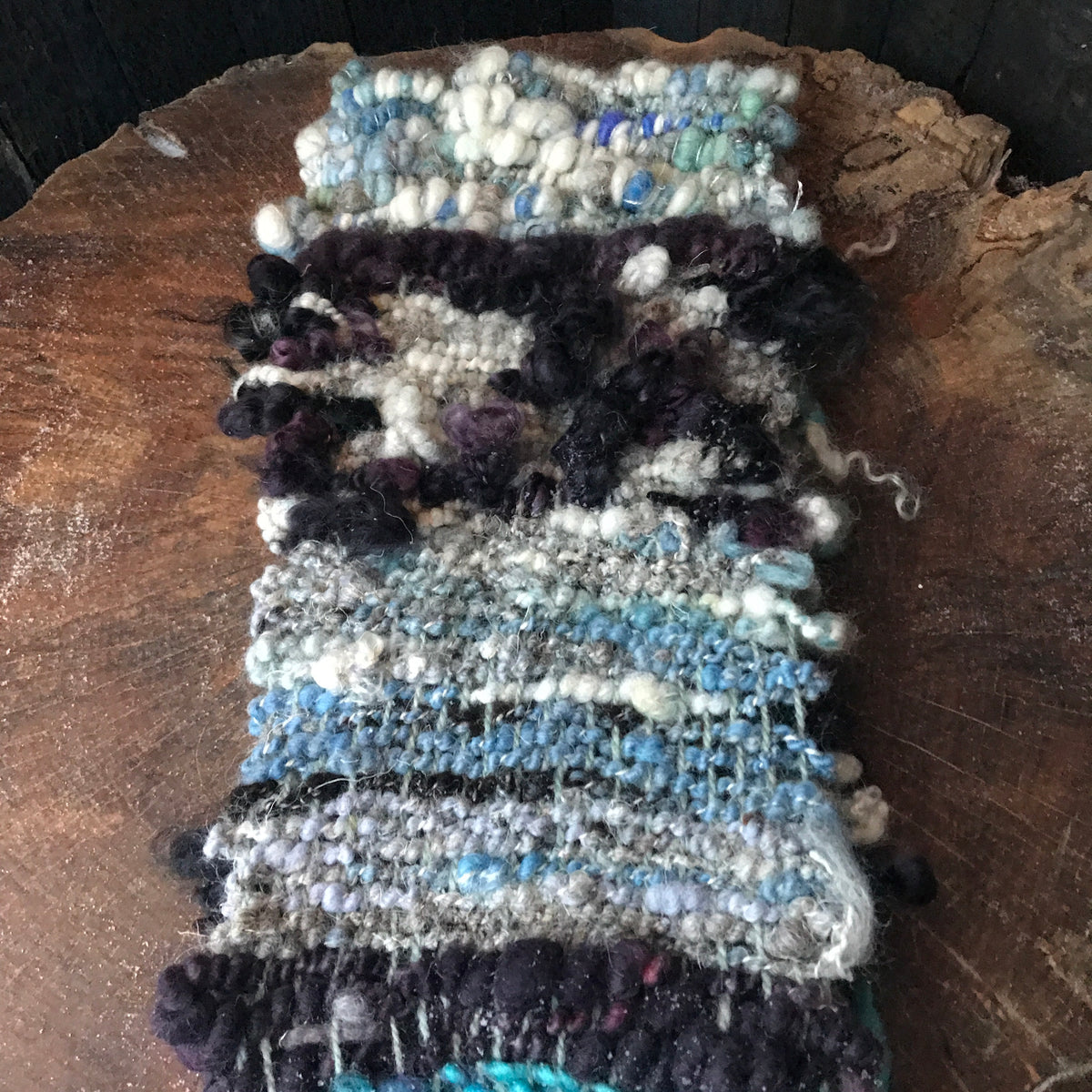 Blue scarf 100% Wool - Foulard 100% laine bleu - Mynoush