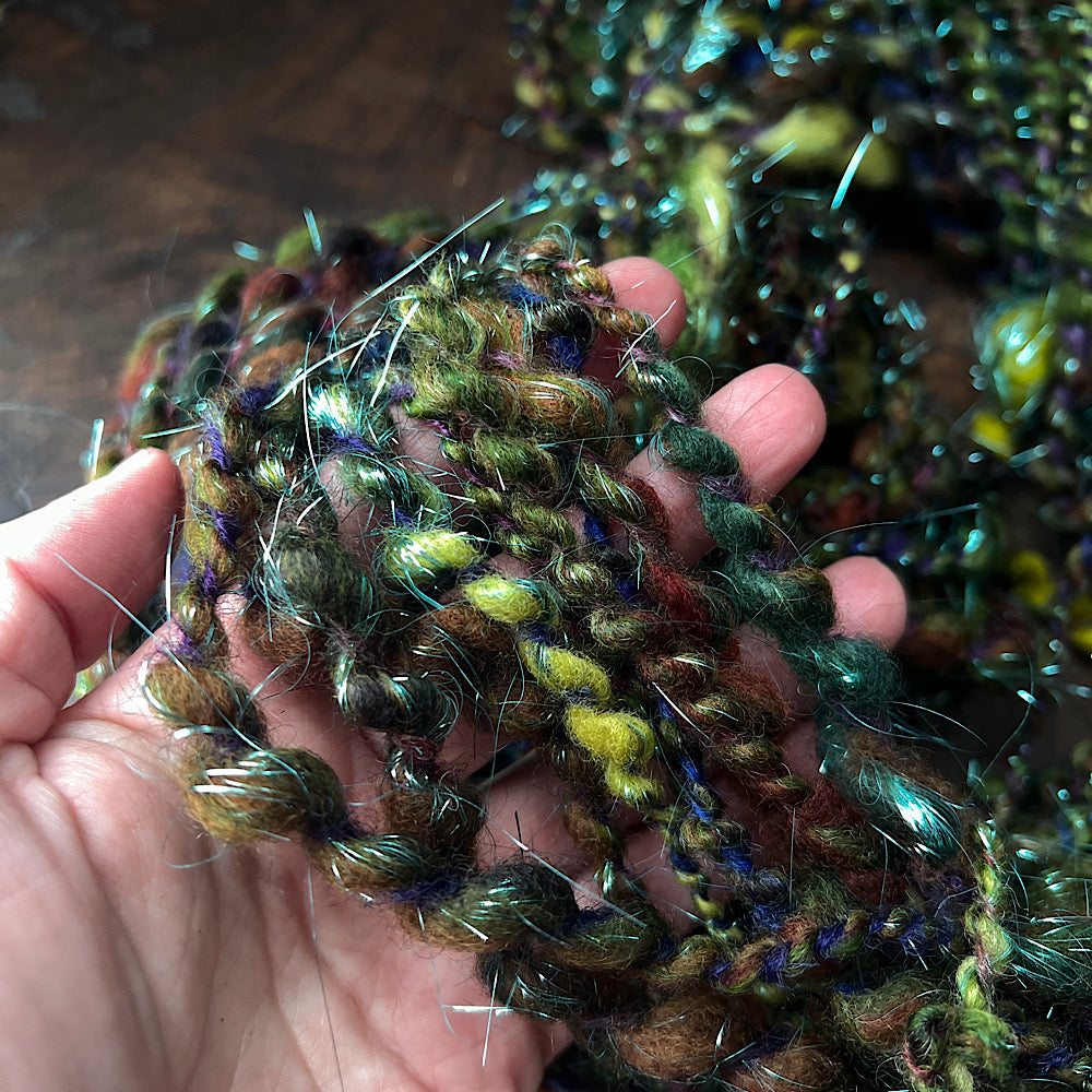 Woodland spiral yarn