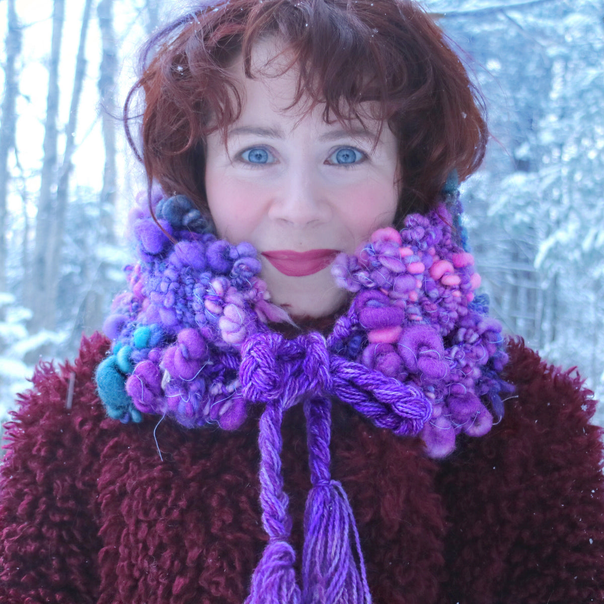 Purple cowl Col mauve - Mynoush