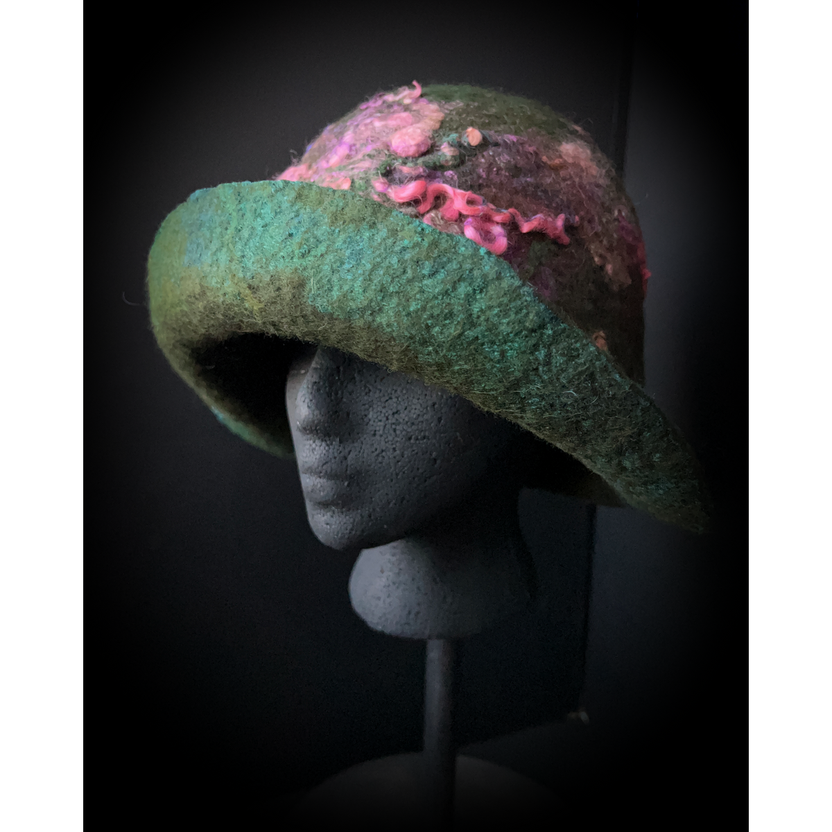 Felted cloche hat- 24”