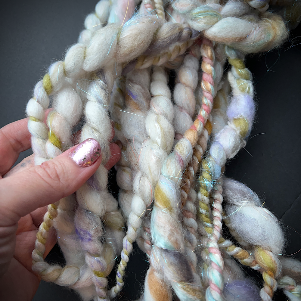 Huge lot of Art yarns for weaving- over 1 pound