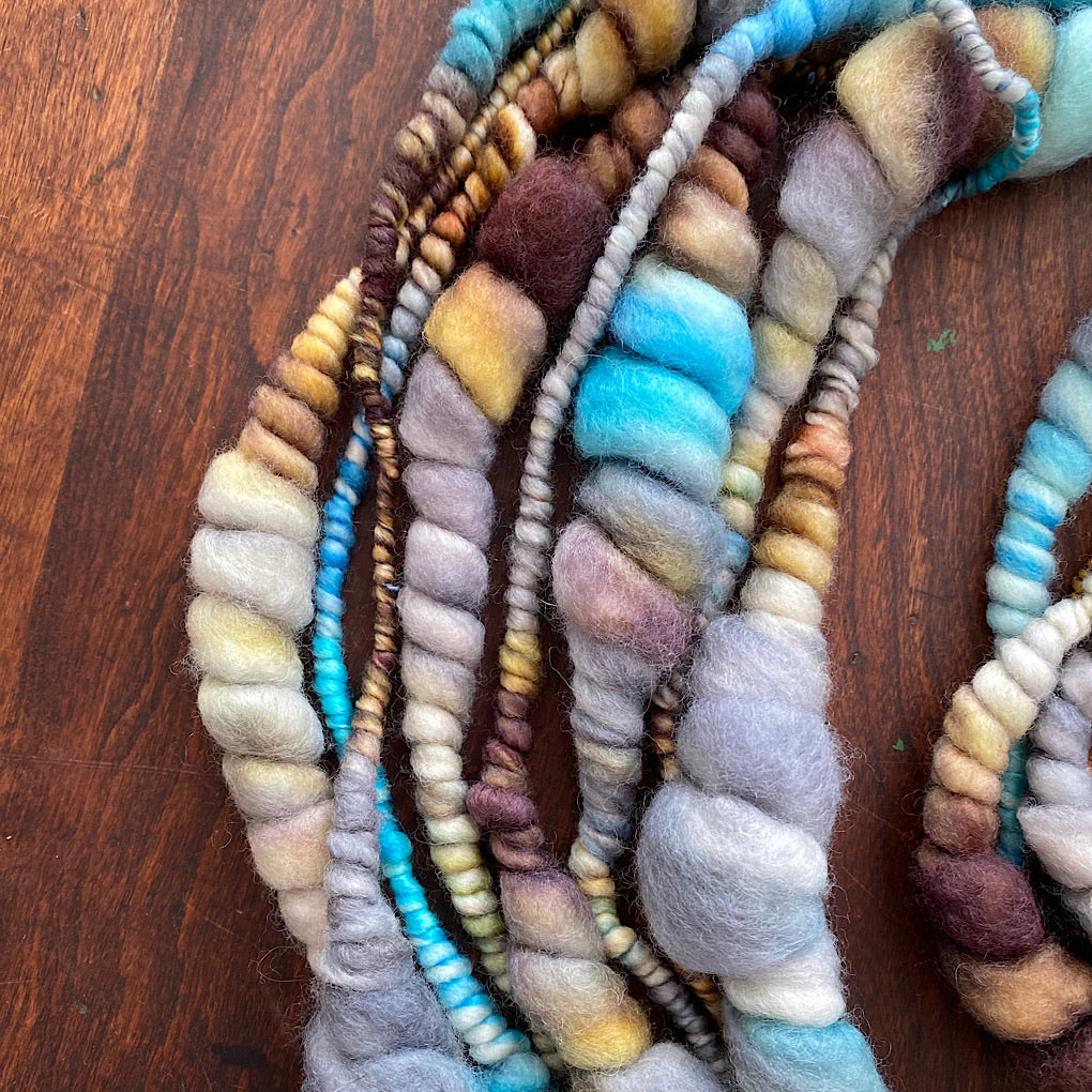 Sea pebbles Jumbo beehives Art yarn