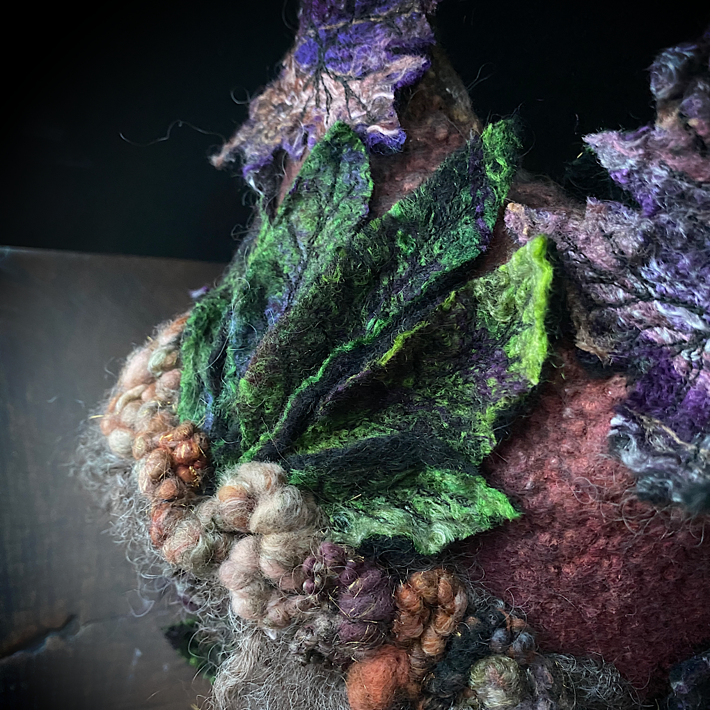 Forest spirit 2 - Fairy felted hood