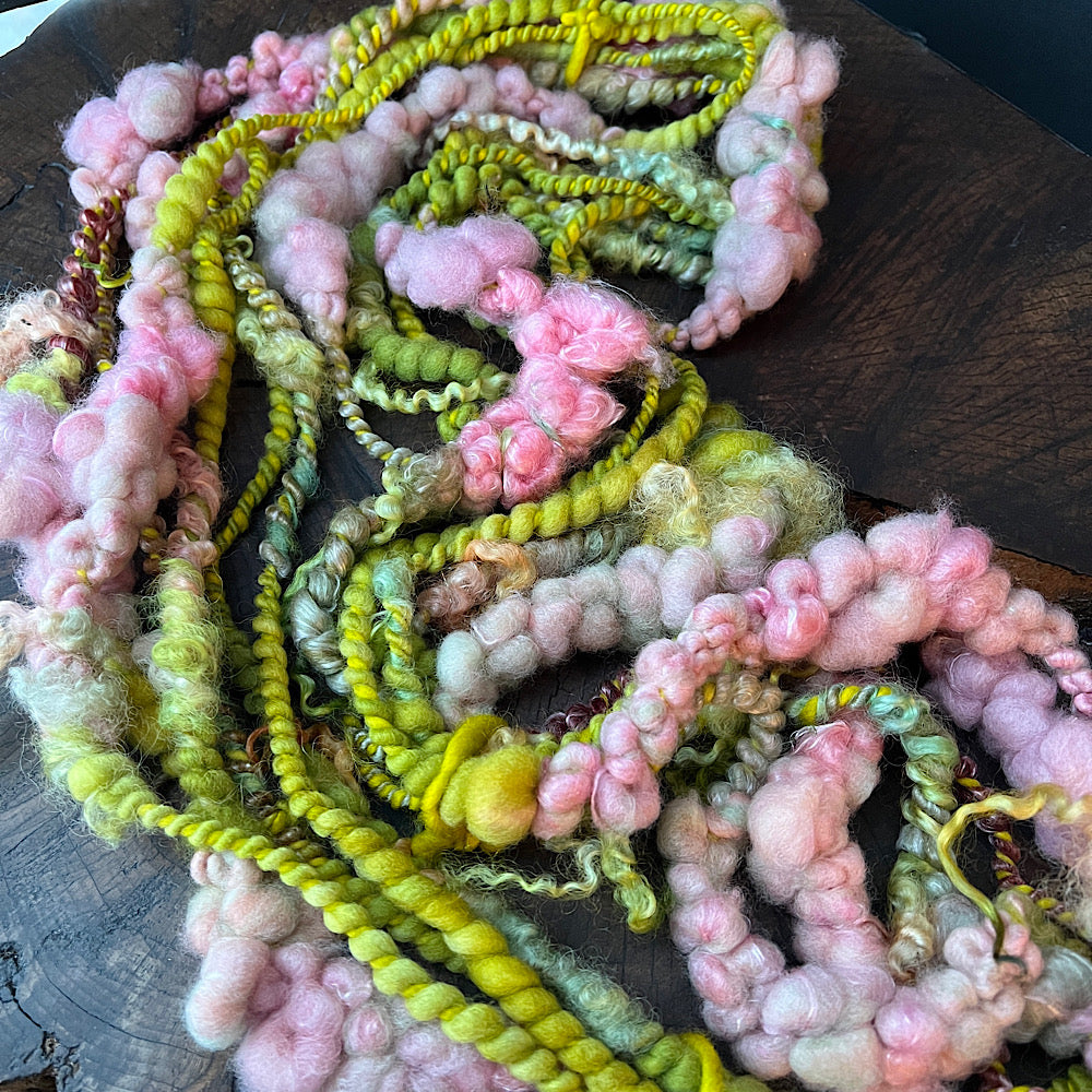 Fairy garden art yarn signature