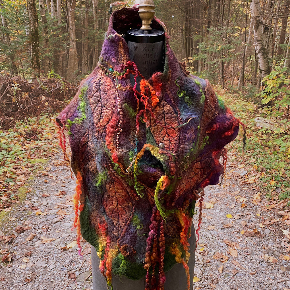 Legend of Fall Felted scarf