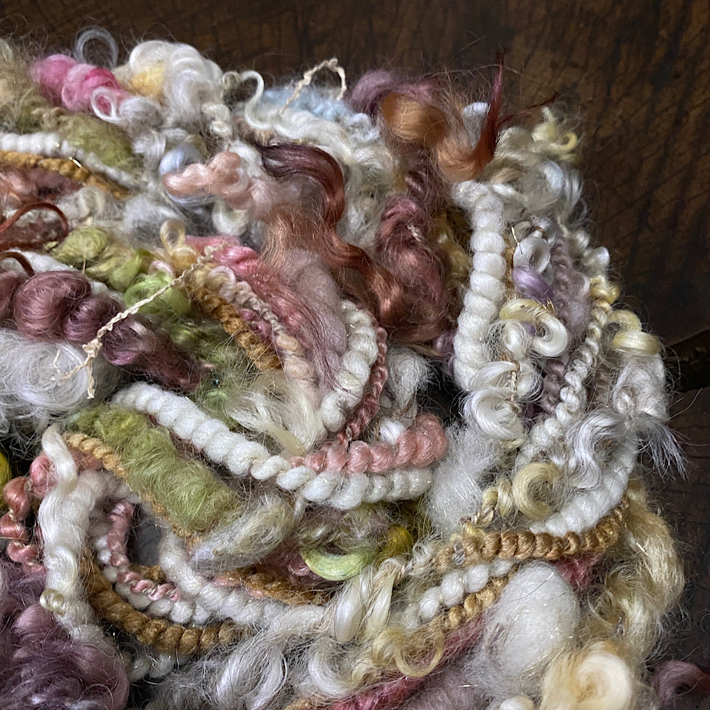 The Snow Rose Art yarn mini skein