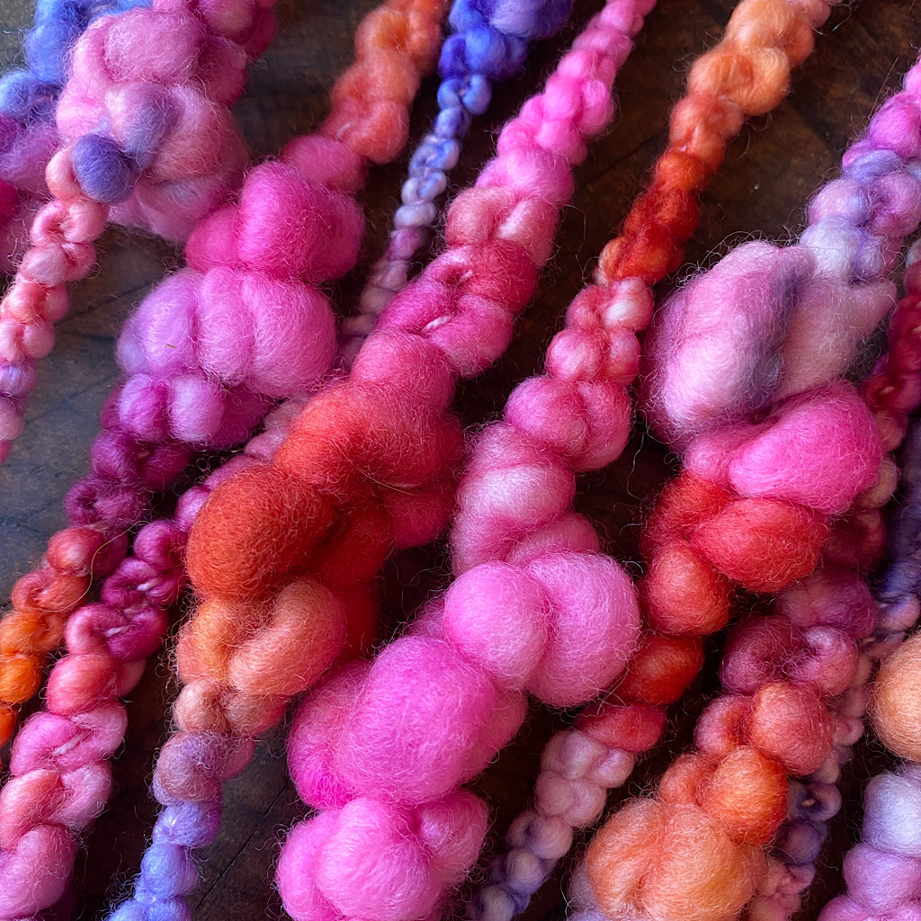 Custom jumbo boucle - Le temps des fraises Art yarn