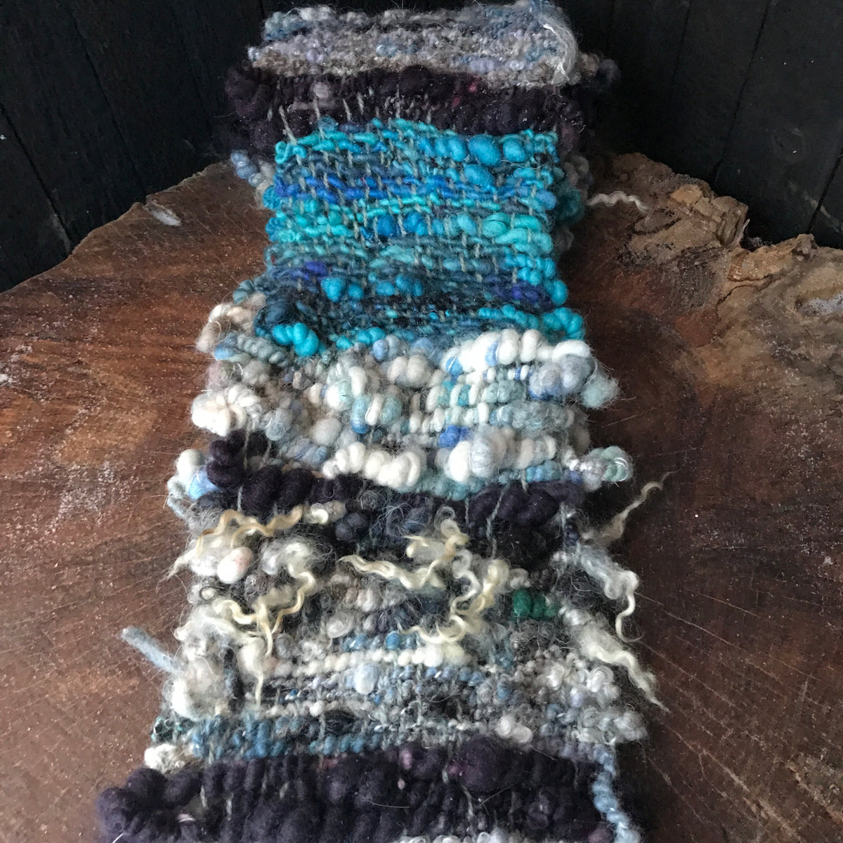 Blue scarf 100% Wool - Foulard 100% laine bleu - Mynoush