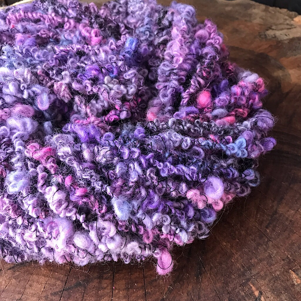 Blueberry- Boucle art yarn