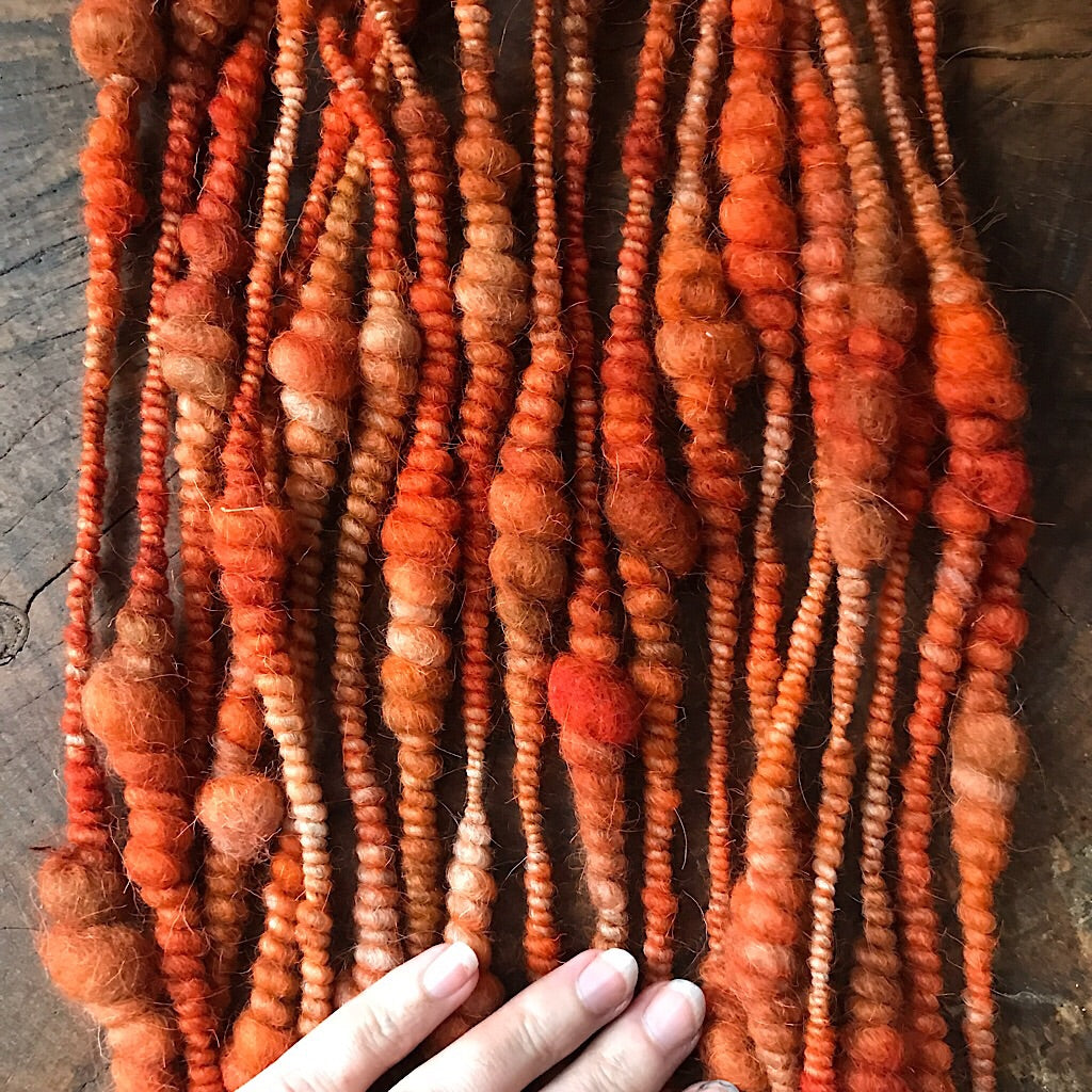 Pumpkin weaving yarn