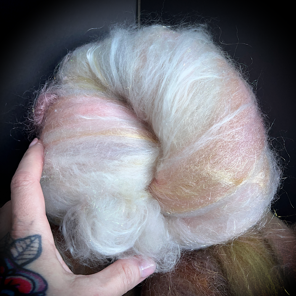 Set of 3 art batts for spinning or felting