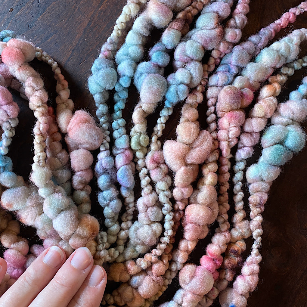 Vintage pastel Jumbo boucle Art yarn