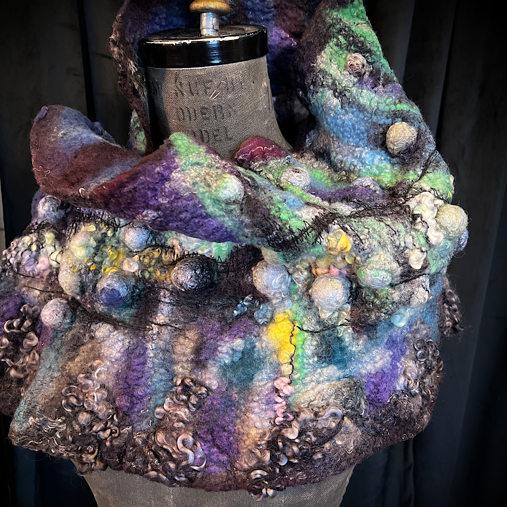 2022 Landscape serie  - Boreale - felted scarf