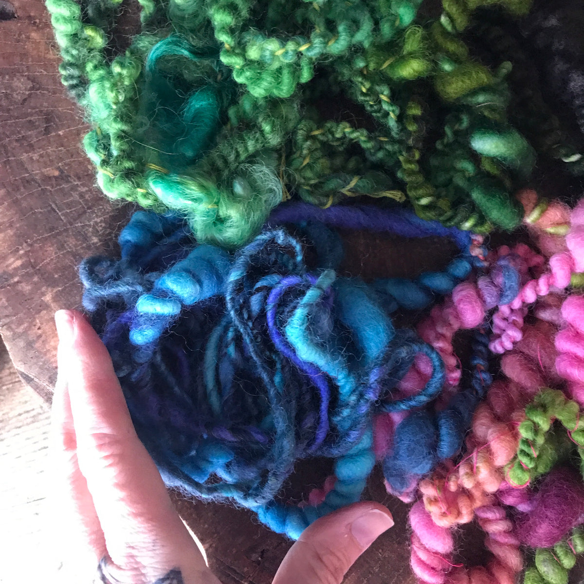 Yarn bits for felters and weavers 195g 10 colors - Mynoush