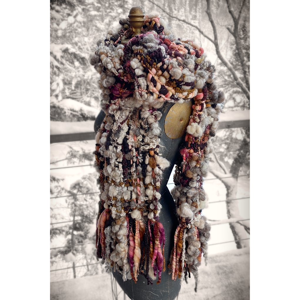 Trees are blushing- Woven scarf