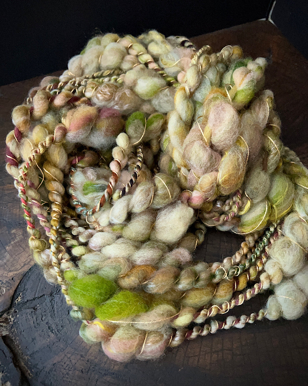 Art yarn for weaving and knitting