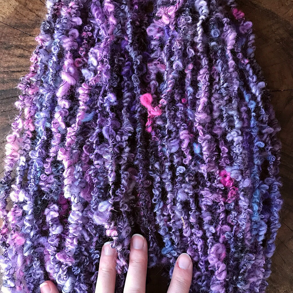 Blueberry- Boucle art yarn