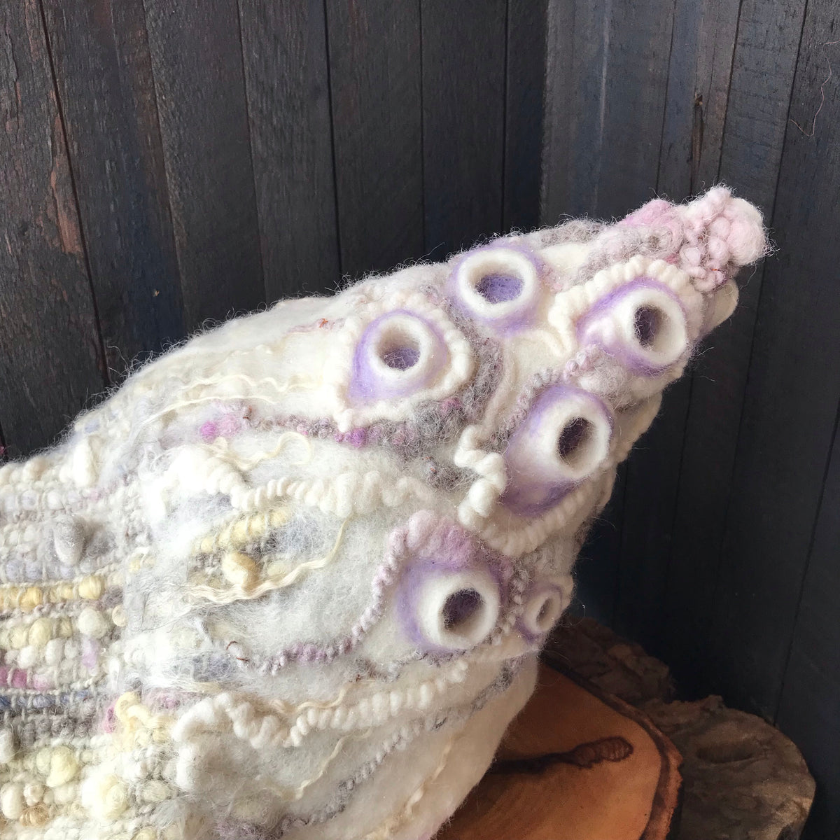 Hand woven and Felted Hooded SCARF | ready to ship | One size 35” x 10” - Mynoush