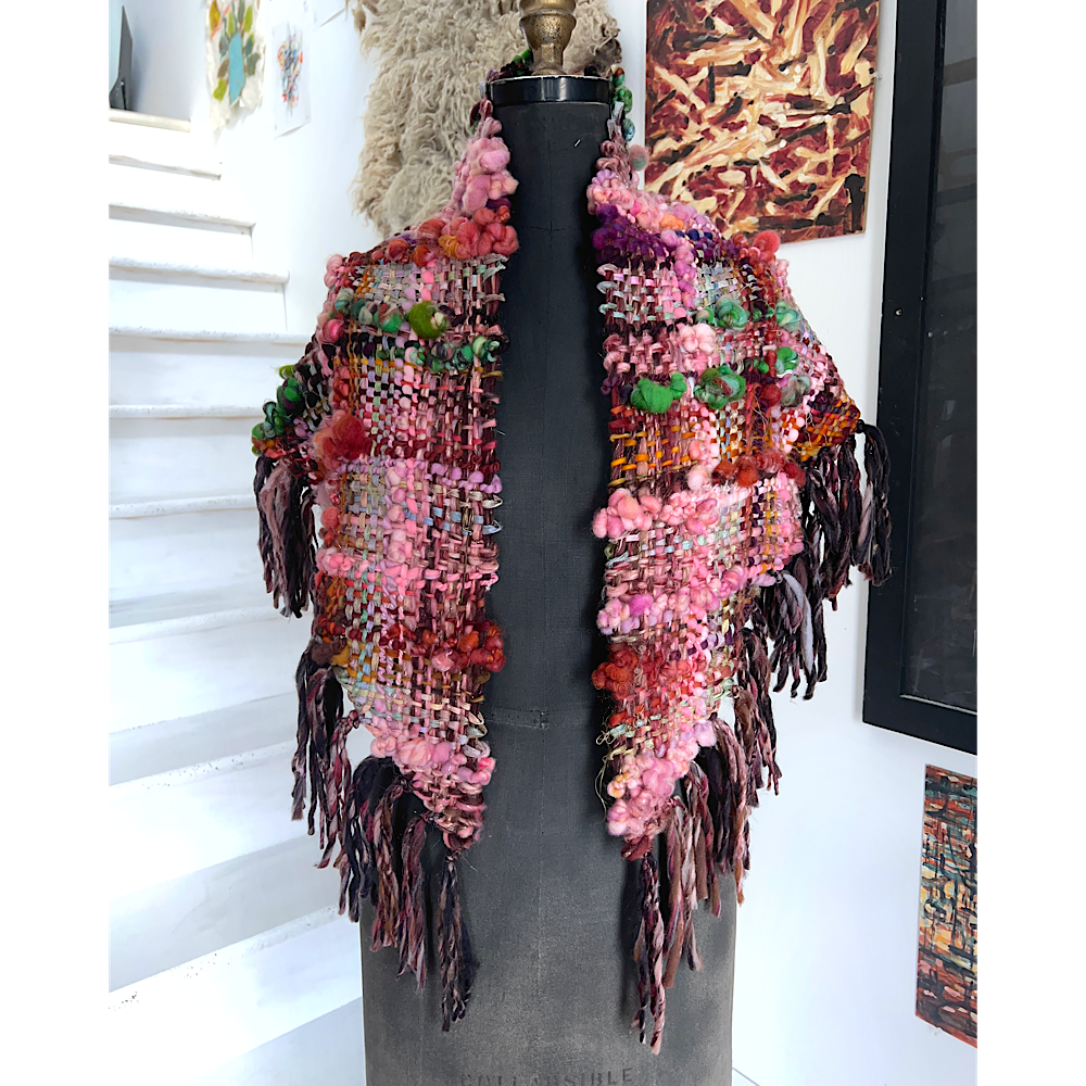 Wood Rose woven Shawl