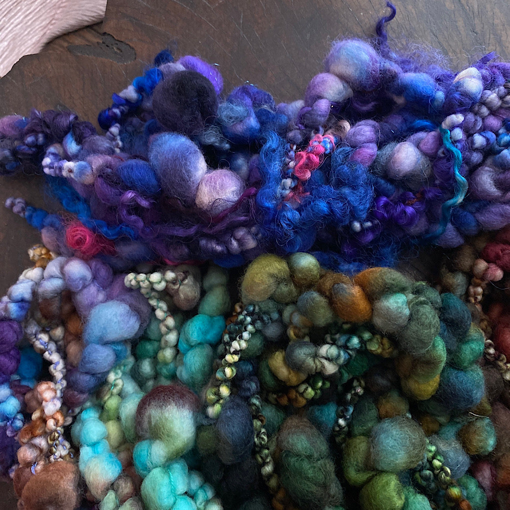 Large lots of mini art yarn - weaver kit