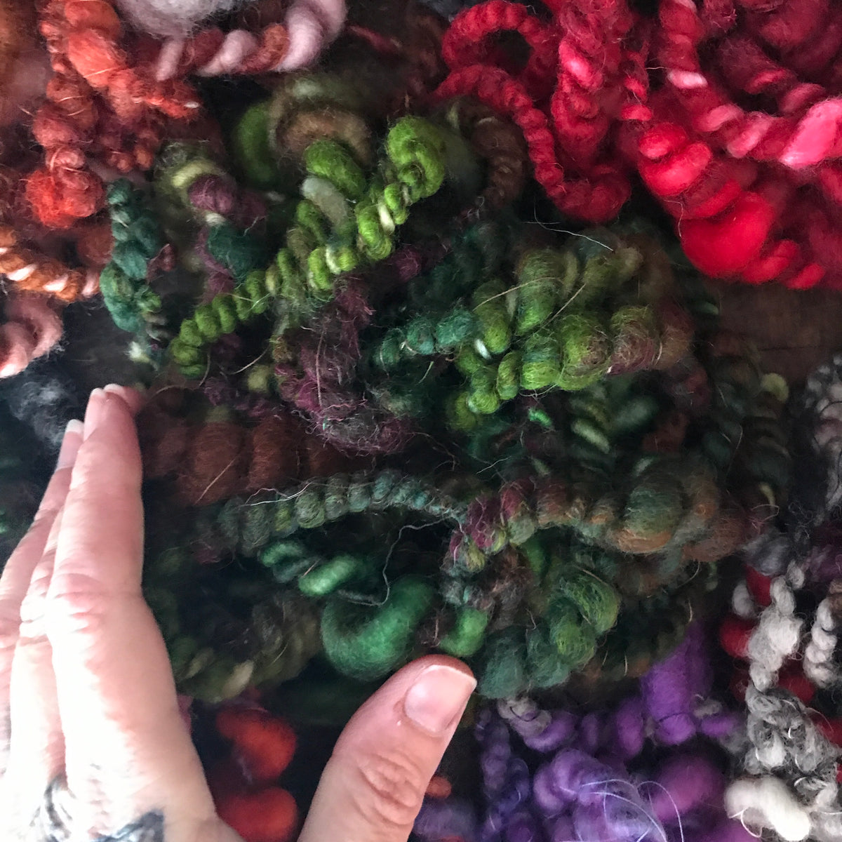 Yarn bits for felters and weavers 195g 10 colors - Mynoush