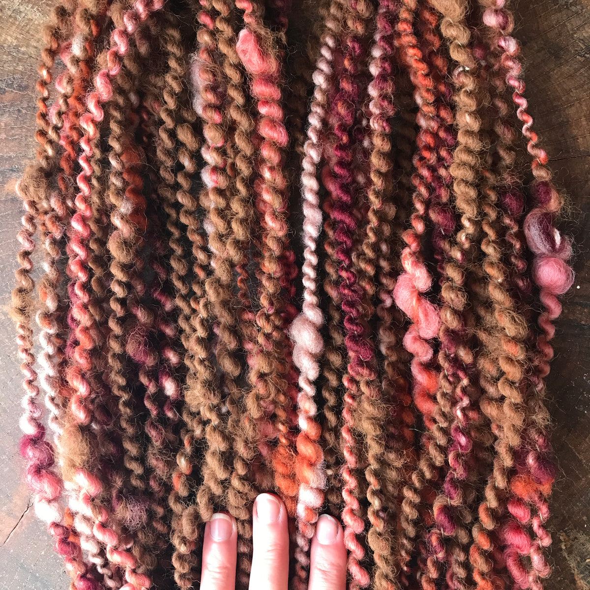 Brown art yarn with alpaca 100g - Mynoush