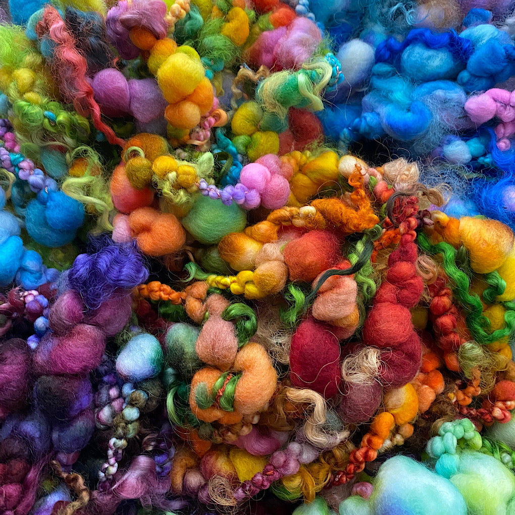 Large lots of mini art yarn - weaver kit